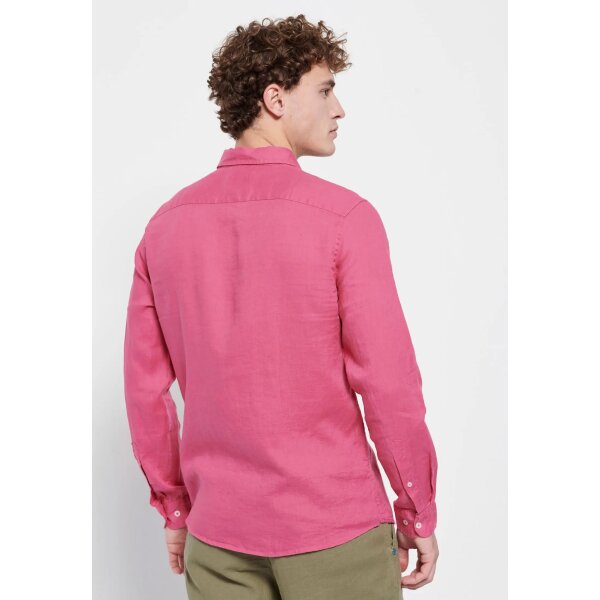 FBM007-001-05_ROSE_4 Ανδρικό Πουκάμισο Λινό FUNKY BUDDHA FBM007-001-05 ΡΟΖ - Image 5
