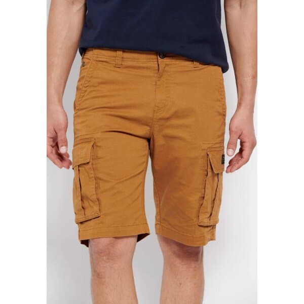Ανδρική Βερμούδα CARGO FUNKY BUDDHA FBM007-002-03 Καφέ - Image 1