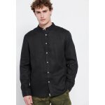 Ανδρικό Πουκάμισο Λινό FUNKY BUDDHA MAO FBM-007-003-05 Μαύρο
