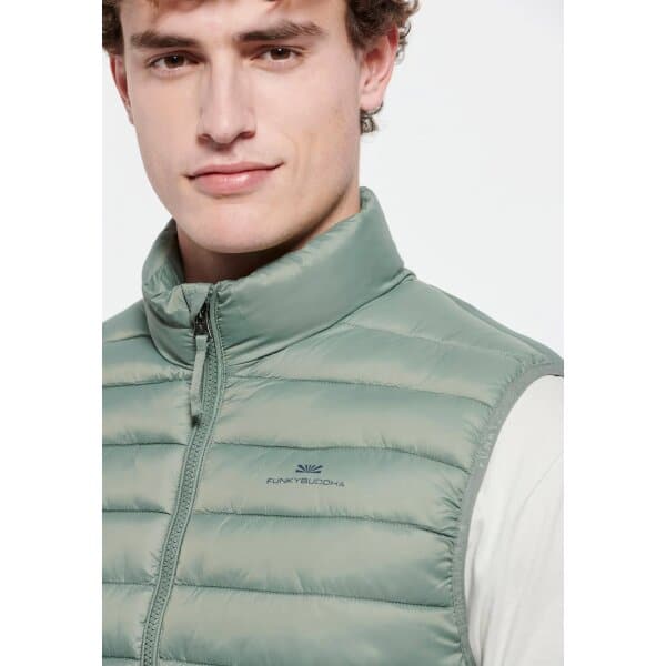 FBM007-004-01_DUSTY_GREEN_3 Ανδρικό Γιλέκο FUNKY BUDDHA FBM007-004-01 Πράσινο - Image 4