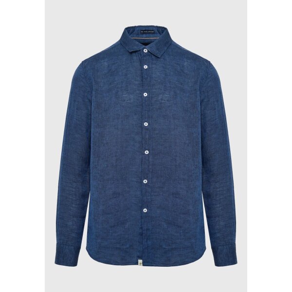 Ανδρικό Πουκάμισο Λινό FUNKY BUDDHA FBM007-004-05 Μπλέ - Image 1