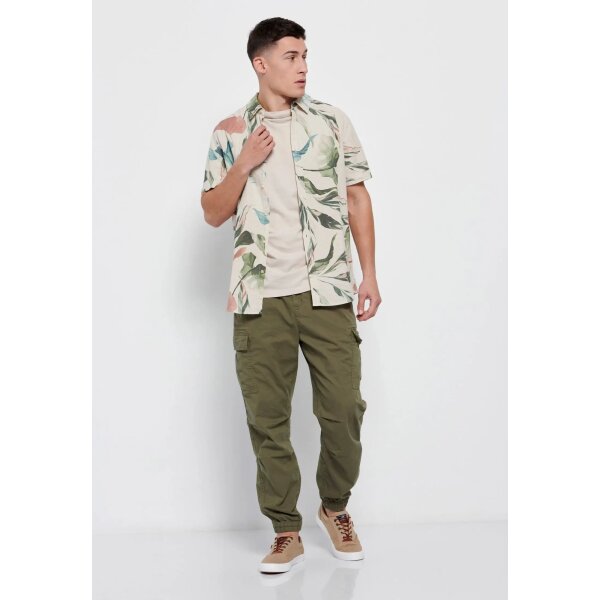 Ανδρικό Πουκάμισο Λινό FUNKY BUDDHA FBM007-031-05 Μπέζ - Image 2