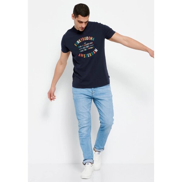 FBM007-035-04_NAVY_2 Ανδρική Μπλούζα FUNKY BUDDHA FBM007-035-04 Μπλέ - Image 3