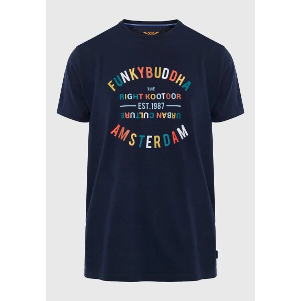 FBM007-035-04_NAVY_6 Ανδρική Μπλούζα FUNKY BUDDHA FBM007-035-04 Μπλέ - Image 1
