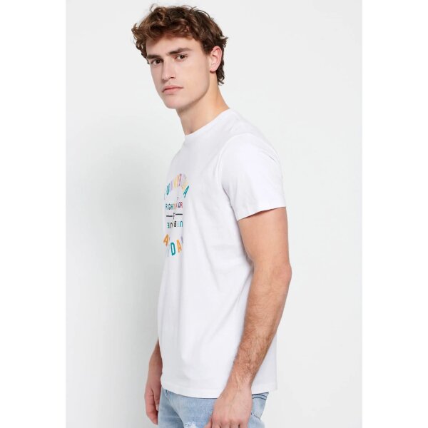 Ανδρική Μπλούζα FUNKY BUDDHA FBM007-035-04 Λευκό - Image 6