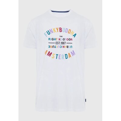 Ανδρική Μπλούζα FUNKY BUDDHA FBM007-035-04 Λευκό