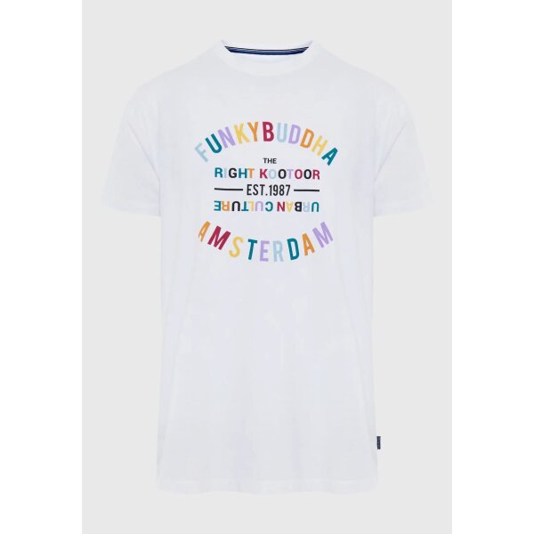 Ανδρική Μπλούζα FUNKY BUDDHA FBM007-035-04 Λευκό - Image 1