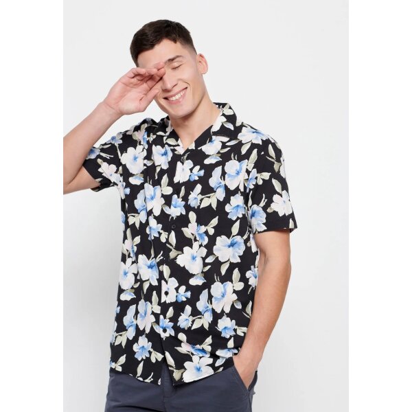 FBM007-070-05_BLACK_1 Ανδρικό Πουκάμισο FUNKY BUDDHA FBM007-070-05 Μαύρο - Image 1