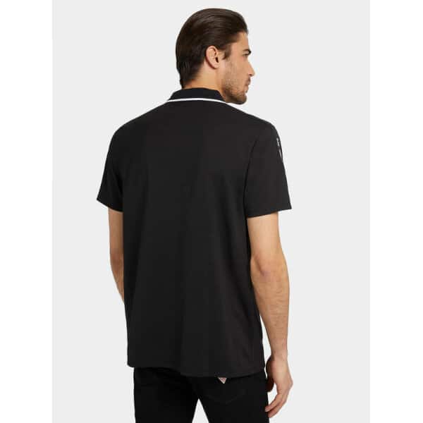 Ανδρικό POLO GUESS PAUL PIQUE M2YP25KARS0 Μαύρο - Image 3
