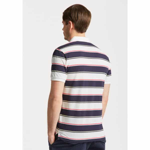 Multi_Stripe_-_2063015_113_Eggshell Ανδρική Μπλούζα GANT POLO MULTI STRIPE SS 2063015 Λευκό - Image 2