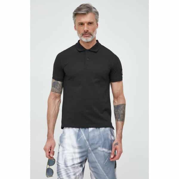 SS23-POM06I-99X_F1 Ανδρική Μπλούζα POLO CALVIN KLEIN J30J322850 MONOLOGO BADGE Μαύρο - Image 1