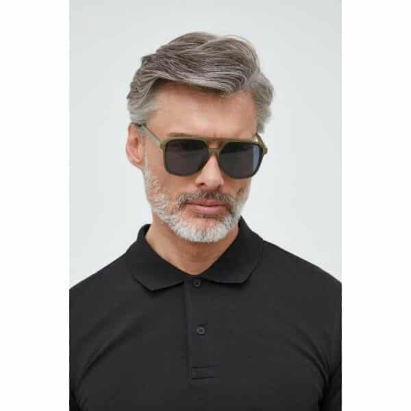 SS23-POM06I-99X_F4 Ανδρική Μπλούζα POLO CALVIN KLEIN J30J322850 MONOLOGO BADGE Μαύρο - Image 3