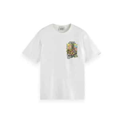 Ανδρική Μπλούζα SCOTCH & SODA FRON & BACK 172304 Λευκό