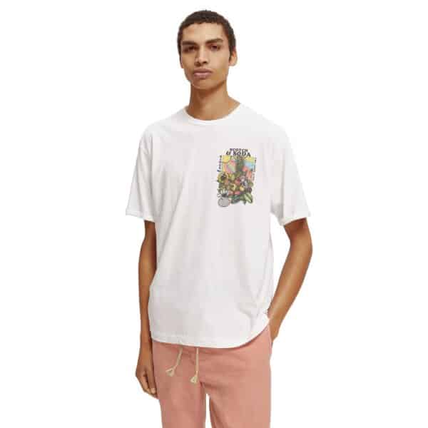 Ανδρική Μπλούζα SCOTCH & SODA FRON & BACK 172304 Λευκό - Image 5