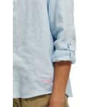 Ανδρικό Πουκάμισο SCOTCH & SODA LINEN WITH SLEEVE 171612 Γαλάζιο - Image 4