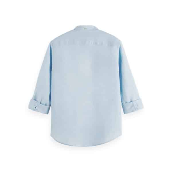 Ανδρικό Πουκάμισο SCOTCH & SODA  LINEN WITH SLEEVE 171612 Γαλάζιο - Image 5