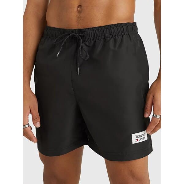 UM0UM02801_BDS_main Ανδρικό Μαγιό Βερμούδα TOMMY JEANS MEDIUM DRAWSTRING UM0UM02801 Μαύρο - Image 4