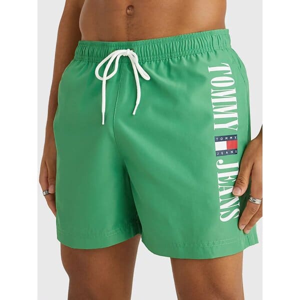 UM0UM02954_LY3_main Ανδρικό Μαγιό Βερμούδα TOMMY JEANS MEDIUM DRAWSTRING UM0UM02954 Πράσινο - Image 4