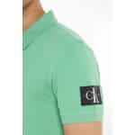 Ανδρική Μπλούζα POLO CALVIN KLEIN J30J322850 MONOLOGO BADGE Πράσινο - Image 5