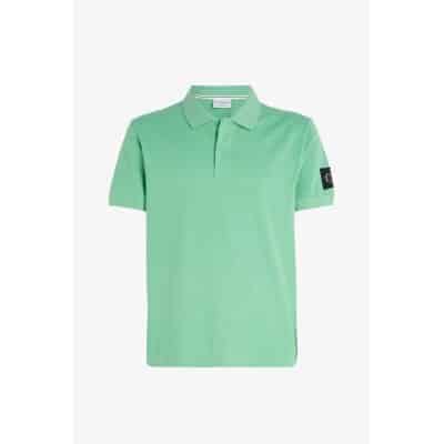 Ανδρική Μπλούζα POLO CALVIN KLEIN J30J322850 MONOLOGO BADGE Πράσινο