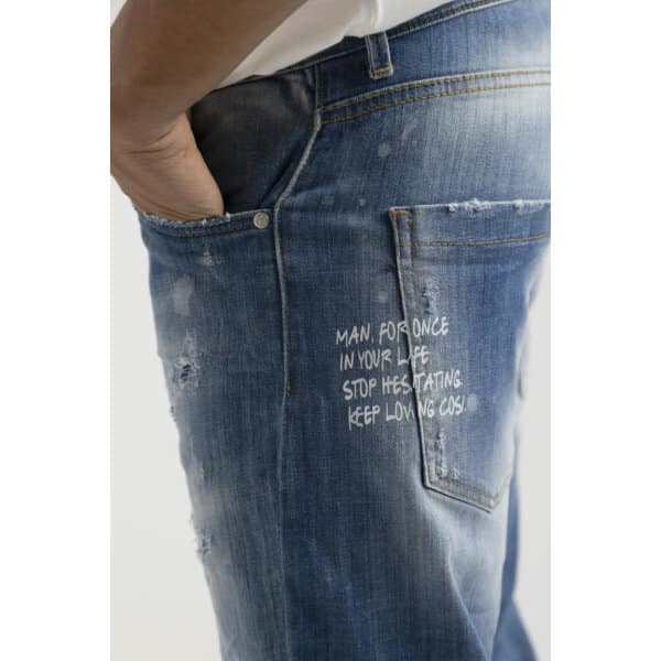 Ανδρικό Παντελόνι Τζιν COSI JEANS 61-CHIAIA4 Μπλέ Ανοιχτόχρωμο - Image 4