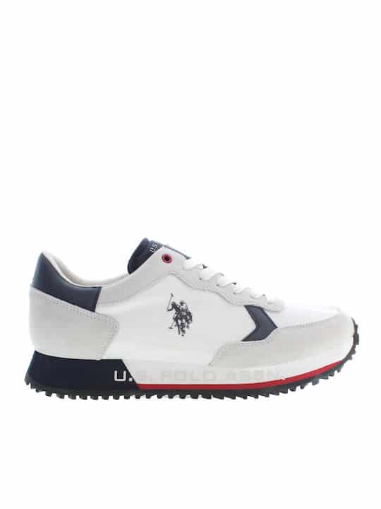 Ανδρικό Παπούτσι  U.S.POLO ASSN CLEEF 001A Λευκό Μπλέ - Image 1