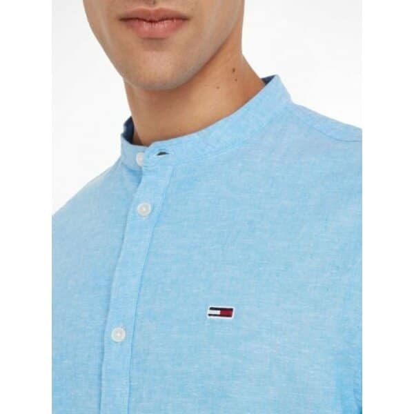 Ανδρικό Πουκάμισο MAO TOMMY JEANS LINEN BLEND DM0DM15927 Γαλάζιο - Image 2
