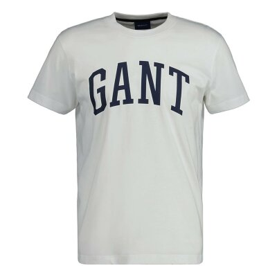 Ανδρική Μπλούζα GANT MD T-SHIRT 2003181 Λευκό