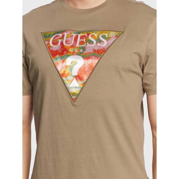 Ανδρική Μπλούζα GUESS M3GI57K9RM1 Χακί - Image 4