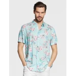 Ανδρικό Πουκάμισο Κοντομάνικο GUESS M3GH34WD4Z2 Γαλάζιο