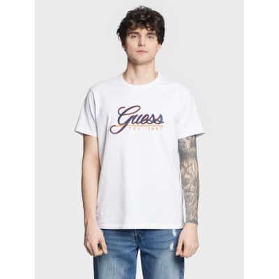 Ανδρική Μπλούζα GUESS M3GI25K8FQ4 Λευκό