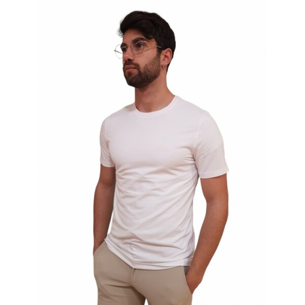 guess-t-shirt-uomo-manica-corta-bianca-basic-pima-m3gi70kbms0-g011 (1) Ανδρική Μπλούζα GUESS M3GI70KBMS0 Λευκό - Image 1