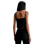 Γυναικείο Αμάνικο T-Shirt Μαύρο Calvin Klein Rib Cropped J20J221009 BEH - Image 2