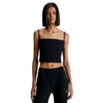 Γυναικείο Αμάνικο T-Shirt Μαύρο Calvin Klein Rib Cropped J20J221009 BEH