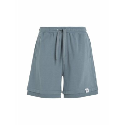 Ανδρική Βερμούδα Φούτερ CALVIN KLEIN LOGO TAB J30J323159 Γκρί