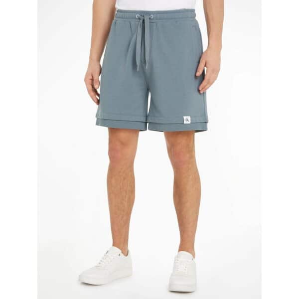 Ανδρική Βερμούδα Φούτερ CALVIN KLEIN LOGO TAB J30J323159 Γκρί - Image 6