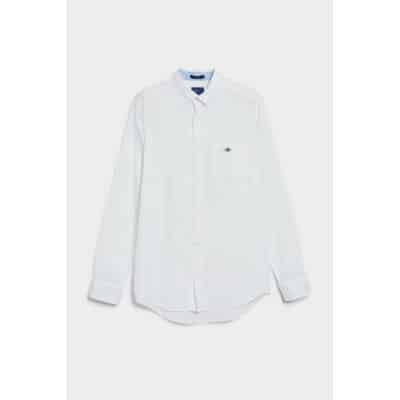 Ανδρικό Πουκάμισο GANT 3230058 REG HONEYCOMB TEXTURE Λευκό