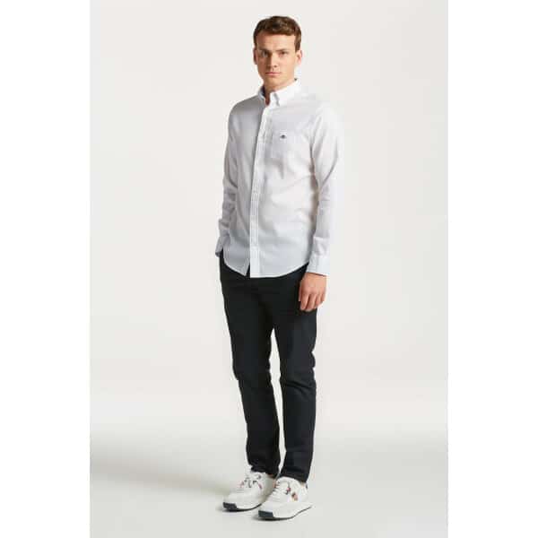 Ανδρικό Πουκάμισο GANT 3230058 REG HONEYCOMB TEXTURE Λευκό - Image 6