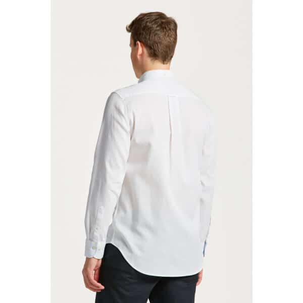 Ανδρικό Πουκάμισο GANT 3230058 REG HONEYCOMB TEXTURE Λευκό - Image 5