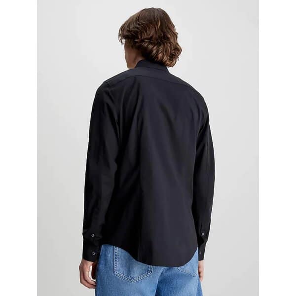 s1services_d1fb9b03-f001-4e01-a1a0-15f855d7142d Ανδρικό Πουκάμισο Calvin Klein CHEST LOGO SLIM STRETCH J30J319065 Μπλέ - Image 5