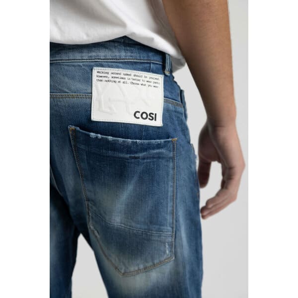 tiago-1-back-det-scaled Ανδρικό Παντελόνι Τζιν COSI JEANS 61-TIAGO 1  Μπλέ Mε Λάστοιχο - Image 3