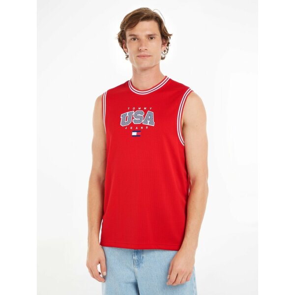 Ανδρική Μπλούζα Αμάνικη TOMMY JEANS OVZ MODERN TANK DM0DM16311 Κόκκινο - Image 6