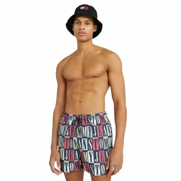 Ανδρικό Μαγιό Βερμούδα TOMMY JEANS DRAWSTRING PRINT UM0UM02759 Πολύχρωμο - Image 4