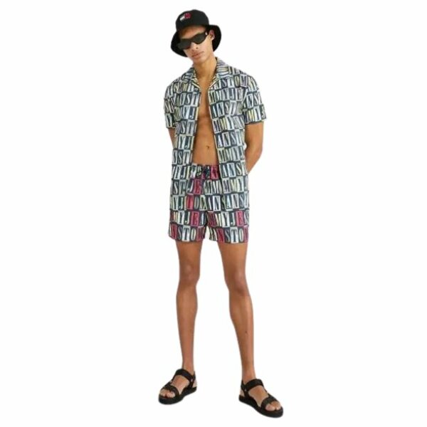 Ανδρικό Μαγιό Βερμούδα TOMMY JEANS DRAWSTRING PRINT UM0UM02759 Πολύχρωμο - Image 5