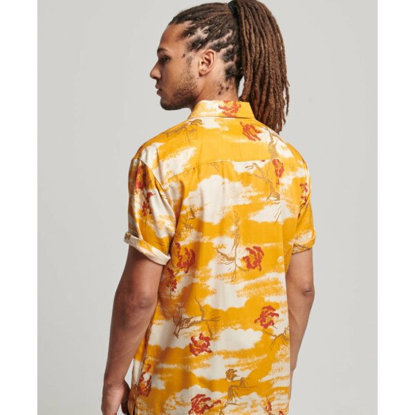 upload9223368955666131612 Ανδρικό Πουκάμισο SUPERDRY VINTAGE HAWAIIAN M4010620A Κίτρινο - Image 4