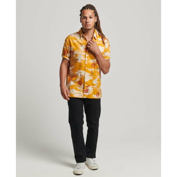 upload9223368955666131613 Ανδρικό Πουκάμισο SUPERDRY VINTAGE HAWAIIAN M4010620A Κίτρινο - Image 5