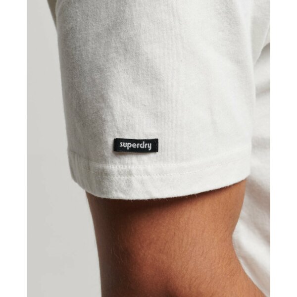 upload9223368955666173824 Ανδρική Μπλούζα  SUPERDRY VINTAGE TRAVEL STICKER M1011629A Λευκό - Image 2