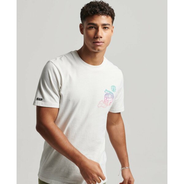 upload9223368955666173827 Ανδρική Μπλούζα  SUPERDRY VINTAGE TRAVEL STICKER M1011629A Λευκό - Image 3