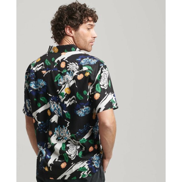 upload9223368955666196043 Ανδρικό Πουκάμισο SUPERDRY VINTAGE HAWAIIAN M4010620A Μαύρο - Image 4