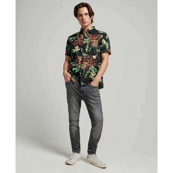 upload9223368955666196800 Ανδρικό Πουκάμισο SUPERDRY VINTAGE HAWAIIAN M4010620A Mαύρο Πράσινο - Image 5